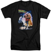 Back To The Future II Poster Men's 18/1 Tall Cotton Short-Sleeve T-Shirt